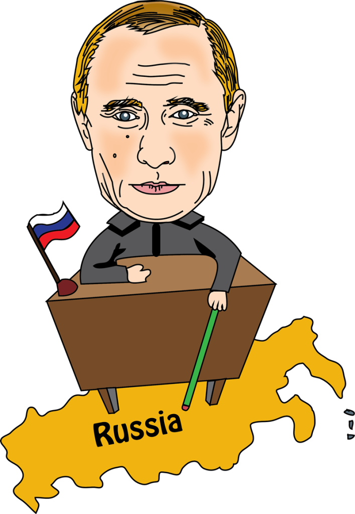 Cartoon - Putin Cartoon con la Russia