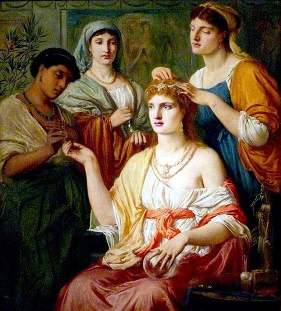 Le trecce di Faustina -Dipinto di donne 